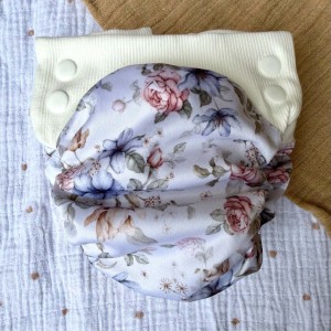 Pieluszka kieszonka XL Smooth Bouquet Biel