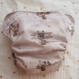 Pieluszka AIO PANTS M V3 Smooth Misie w samolocie